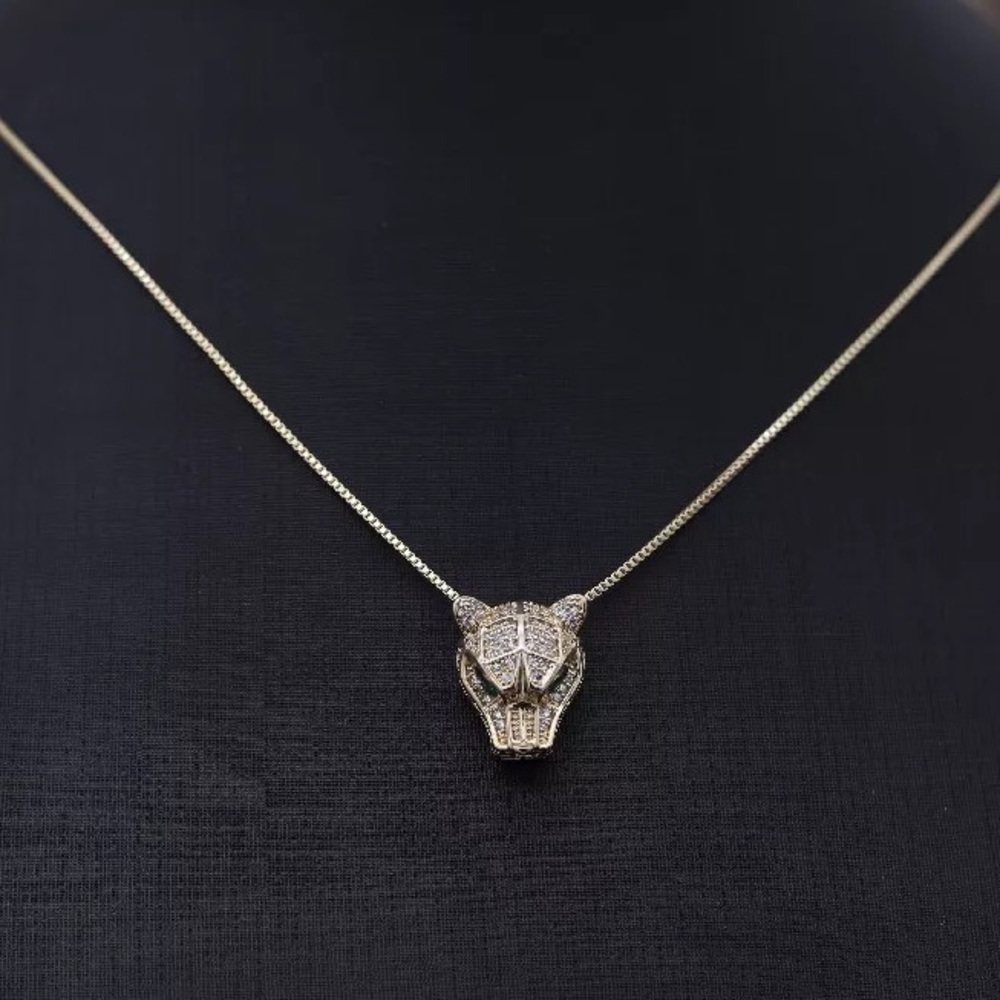 14k Panther Necklace - Picture 3 of 13